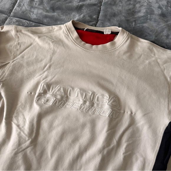 Vintage Nautica Competition Sweater Beige size L - Picture 5 of 5